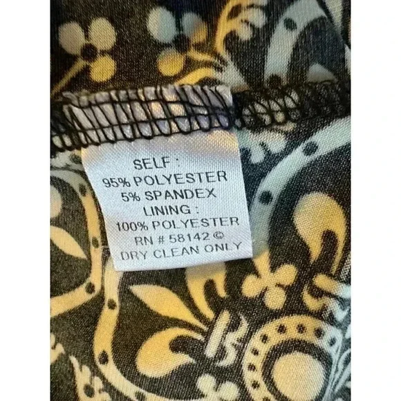 London Times dress women's size 4 knee length black and white print - Picture 12 of 13